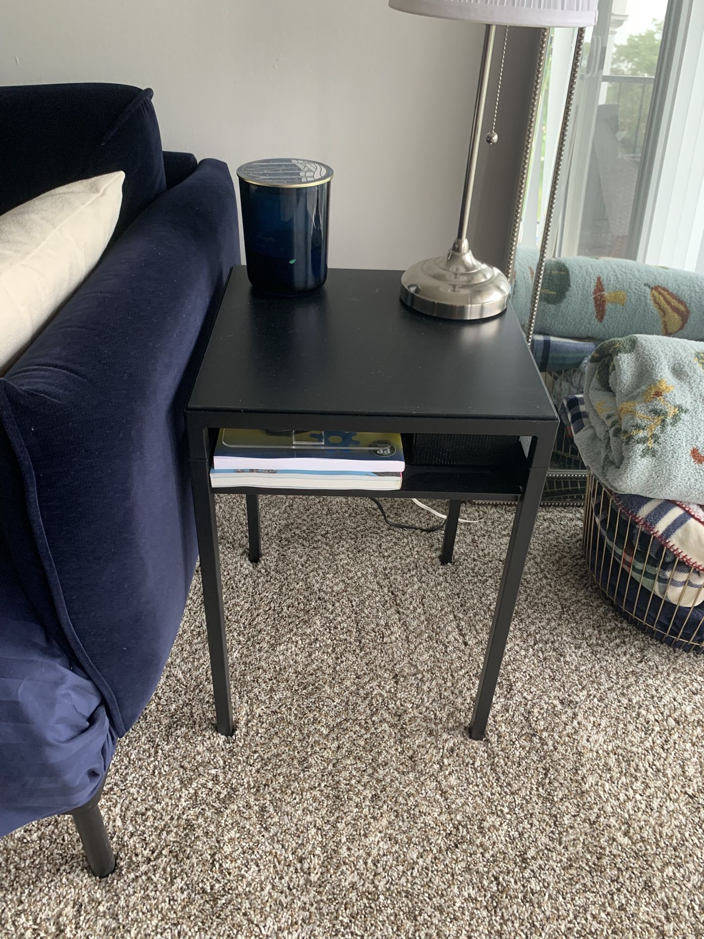2 Black Side Tables