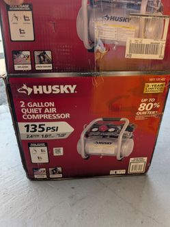 Husky 2 Gal. 135 PSI Portable Electric Oil-Free Quiet Air Compressor – New