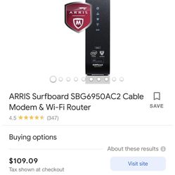 ARRIS SURFboard (16x4) DOCSIS 3.0 Cable Modem/ AC1900 Dual-Band Wi-Fi Router, Approved for Xfinity Comcast, Cox, Charter and Most Other Cable Internet