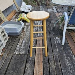 4 Legged Wooden Bar Stool.