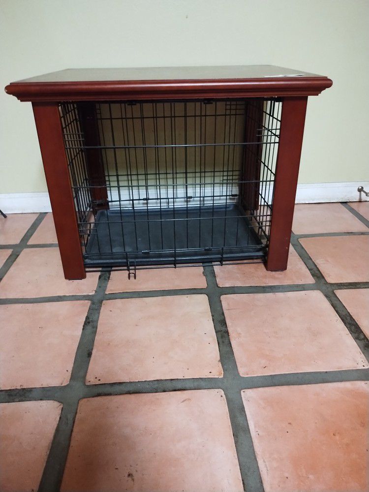 Dog Kennel with End Table 
