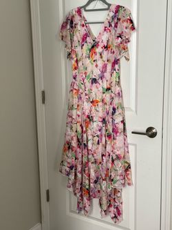Floral Chiffon Maxi Dress with Flutter Sleeves