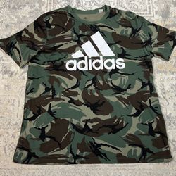 adidas Men’s T-Shirt CAMOUFLAGE Fatigue Tee S/S Crew Neck Size XL 