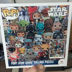 Funko POP! Star Wars collage puzzle, 1000 pieces, unopened, 19.1" x 26.6" 