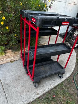 Rubbermaid ladder cart