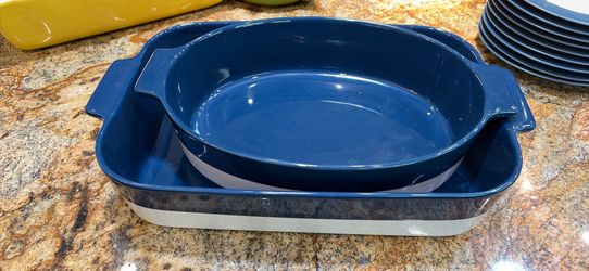 Blue Stoneware Baking Dish Set (2 Pieces) - $25