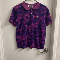 OG Bape purple Camp Polo size Small