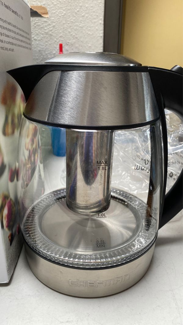 hot water Chefman 1.8 Liter Electric Kettle With Removable ...