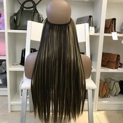 22” Fish line band halo hair extension 