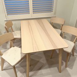 Ikea Lisabo Dining Table Set With Chairs