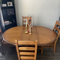 Solid Wood Oval Leaflet Table