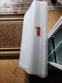 (4) 41qt. Sterilite Low Profile Storage Containers