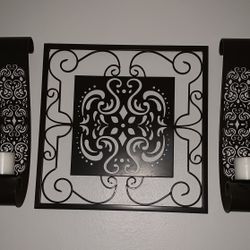 Home Decor Three Piece Metal Design Candle