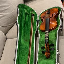 Vintage West German Violin with Case  And Bow 