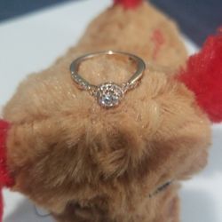 14KR 1/2CTW BR HALO ENG RING