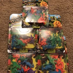 5-packs Hand Painted Mini Dinosaurs.