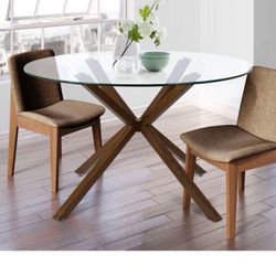 Round Glass Dining Table