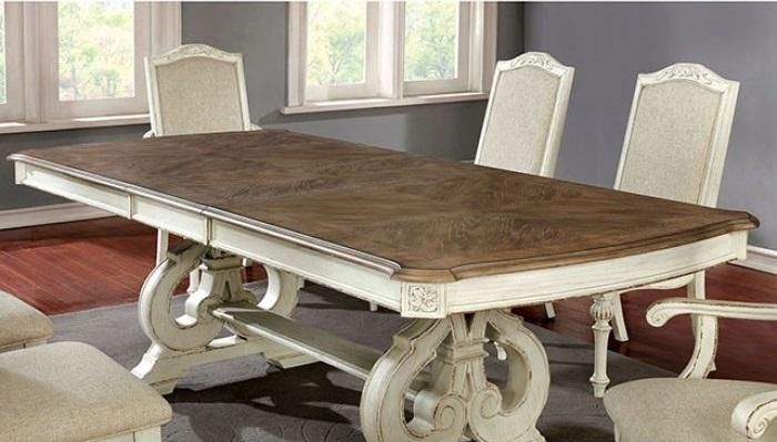 Rustic Farmhouse Dining Table & 8 Chairs