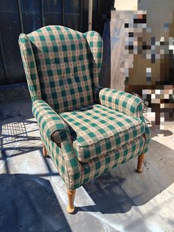 Pair of Clayton Marcus wingback armchairs