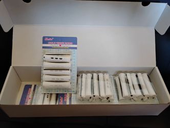 White Cold Wave Rods Professional Salon Quality lot of 66
(