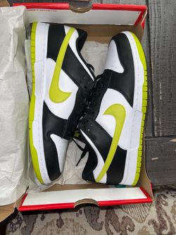 Nike Men’s Dunks Retro/White/Bright Cactus/Black NIB