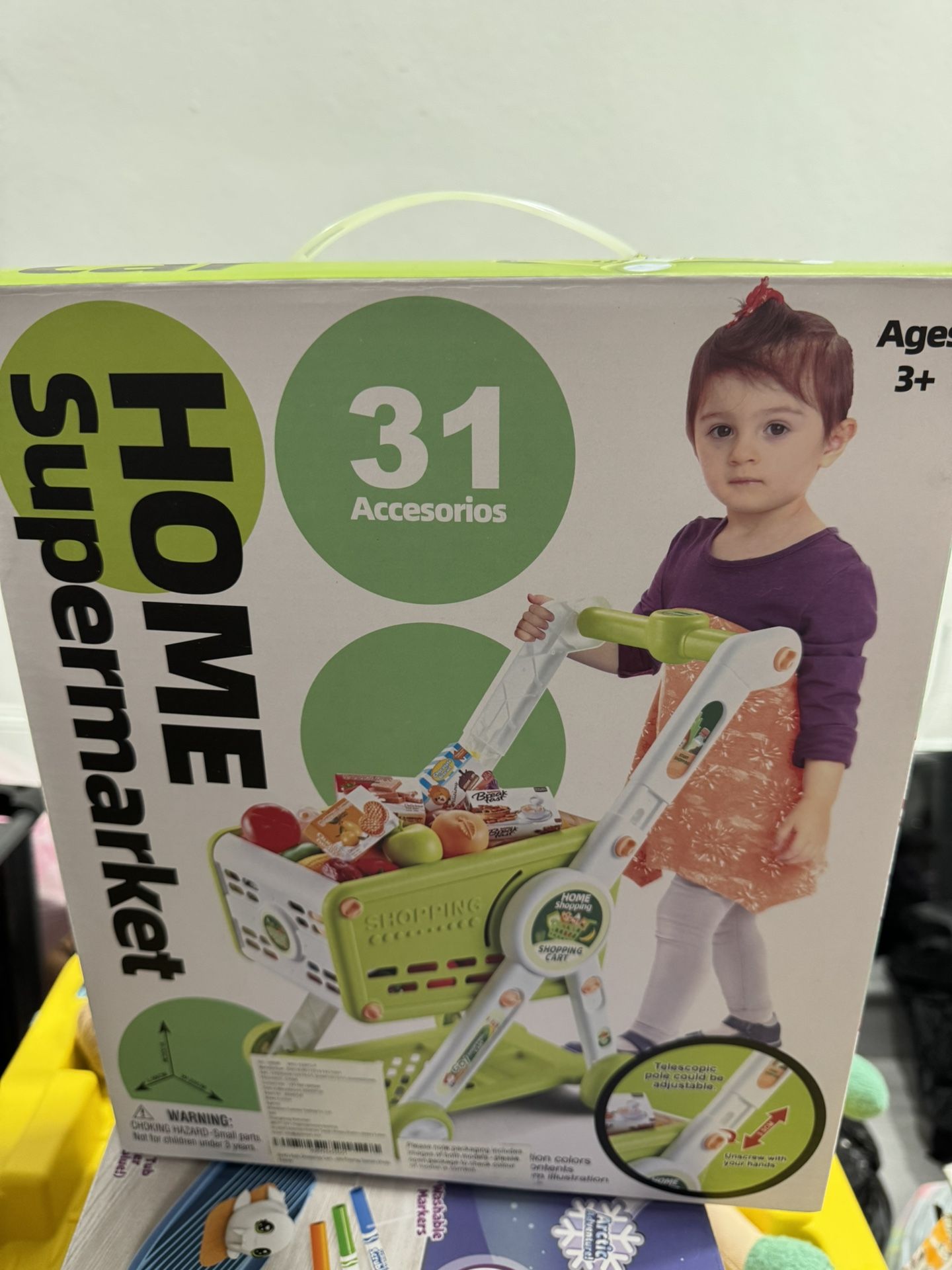 Kids Toy Shopping Cart With Accessories