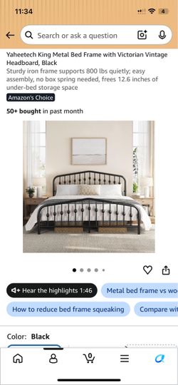 Metal bed frame