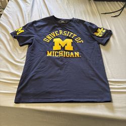 Michigan Wolverines Pro Standard Classic Stacked Logo T-Shirt - Navy