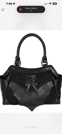 BANNED black Corset Lace Bat Bag
