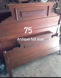 Full size bed frame antique