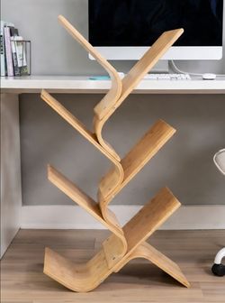 Artistic bamboo bookshelf