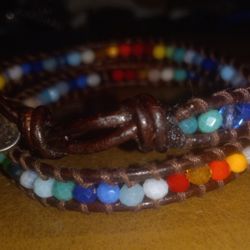 Handmade Authentic Leather Wrapped Bracelets