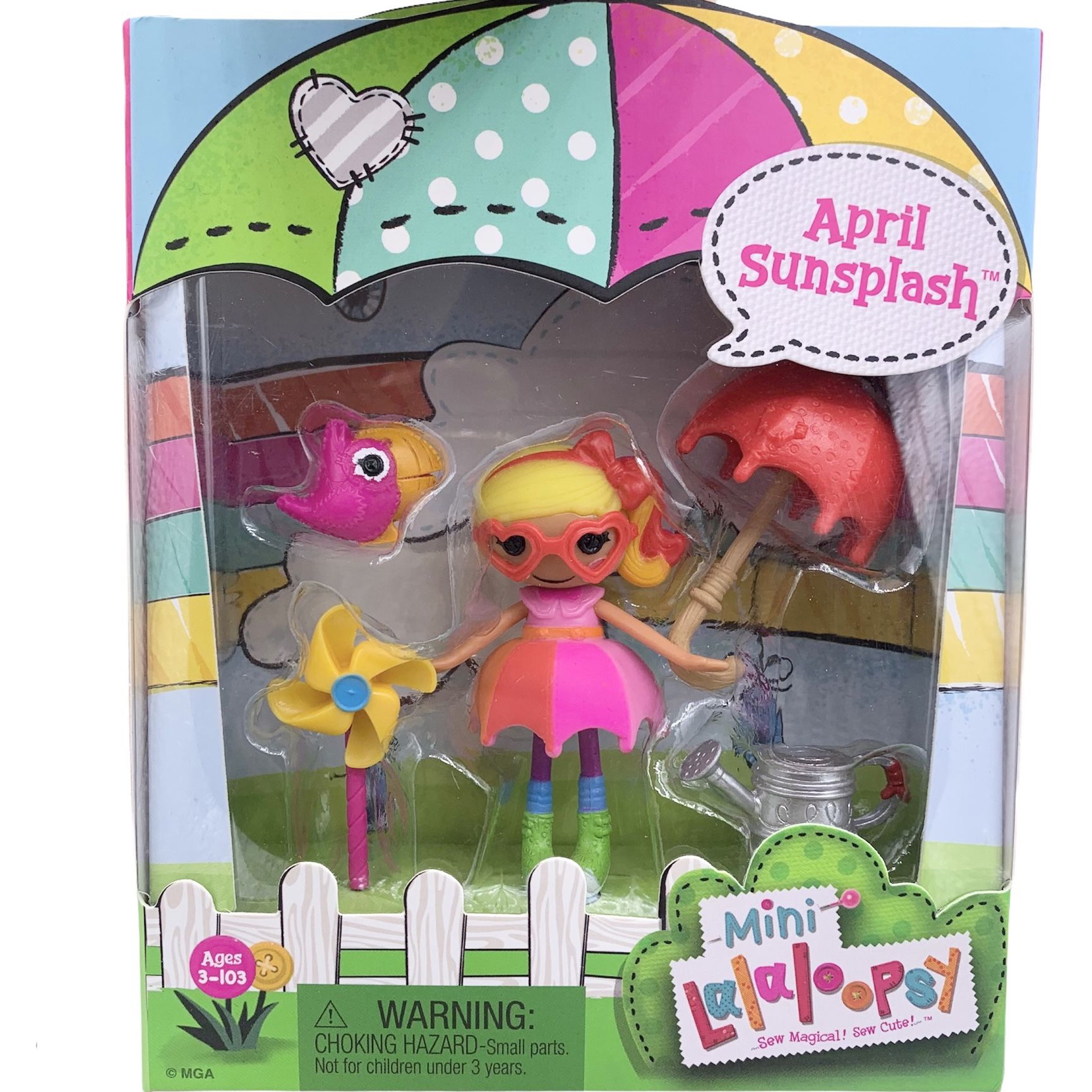 NEW Mini Lalaloopsy doll play set April Sunsplash