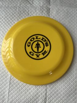 Vintage Gold's Gym Yellow Frisbee Flying Disc - Rare Collectible Fitness Promo