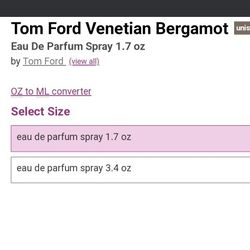 Tom Ford Venetian BERGAMOT PARFUME 