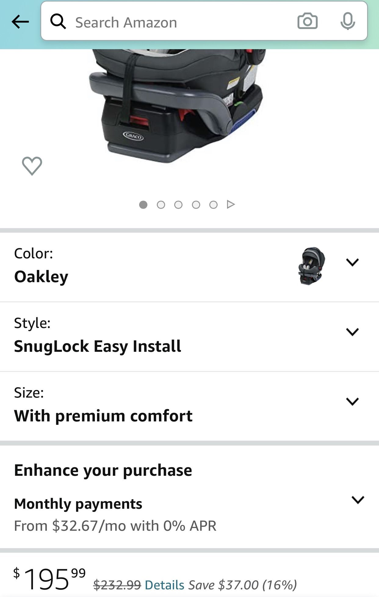 Graco SnugRide SnugLock 35 Elite Infant Car Seat, Oakley for Sale in Rio  Linda, CA - OfferUp