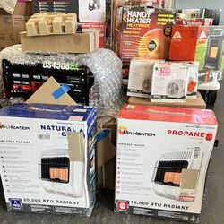 30 000 BTU Vent Free Radiant Natural Gas or Propane Dual Fuel Space Heater New