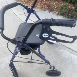 NEW Drive walker with storage area and Universal Seat Height Aluminum Rollator