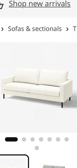 FREE white leather sofa used