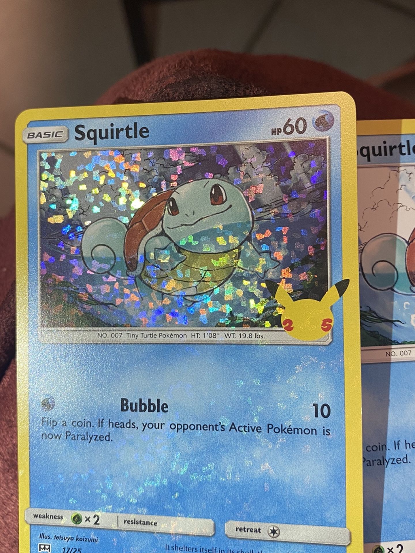 Mc Donald’s Rare Bleeding Squirtle Error Card