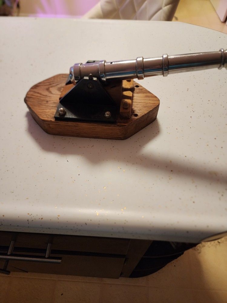 Vintage Nickel Miniature Cannon Collectable