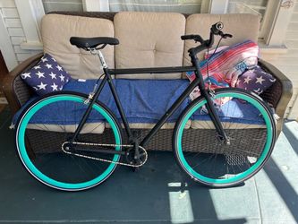 Large black fixed gear bike
