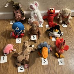 Assorted ty Beanie Baby Stuff Animals