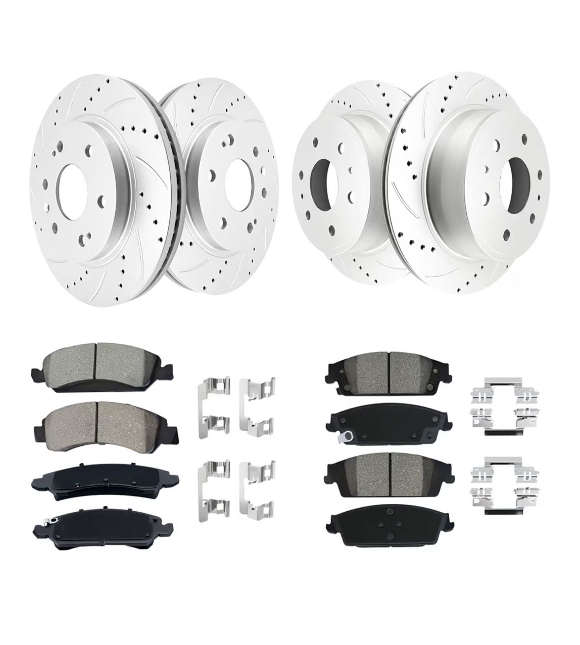 Silverado Slotted Brake Rotors And Pads 