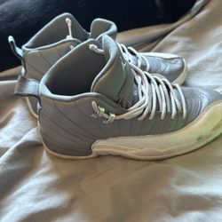 Grey And White 12s Jordans 