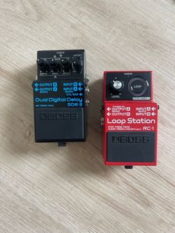 Boss SDE-3 and RC-1 Guitar Effects Pedals
