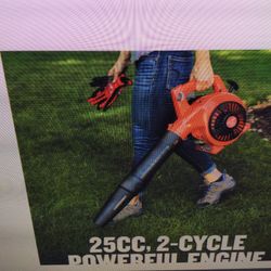 CRAFTSMAN B2000 25-CC 2 CYCLE 410-CFM 80- MPH GAS HANDHELD LEAF BLOWER. LIKE NEW CONDITION