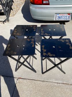 Vintage TV “Hostette” tables (4)