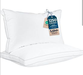Utopia Bedding Gusset Bed Pillow, Hotel Pillows King Size Set of 2, White
Cotton Blended Down