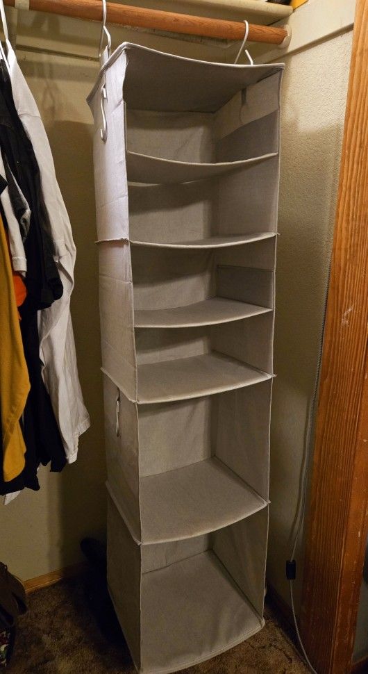 54in x 14in Six Shelf Hanging Closet Organizer